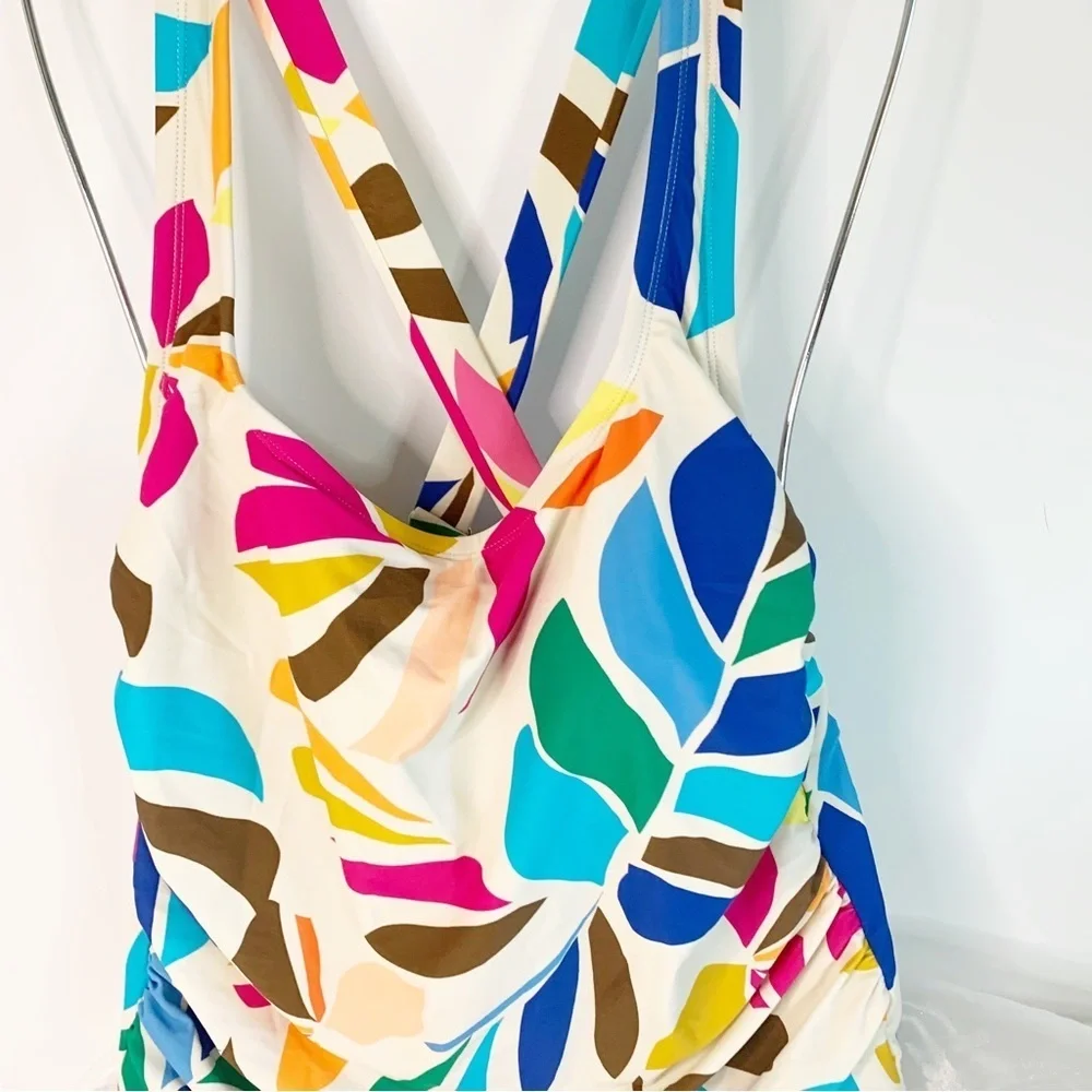 Tabitha Brown Multicolored OnePiece Swimsuit! Size 18 NWOT